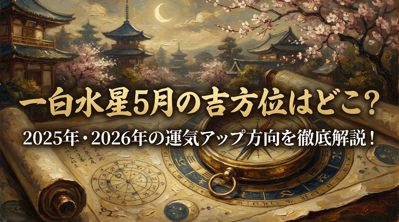一白水星5月の吉方位はどこ?2025年・2026年の運気アップ方向を徹底解説!