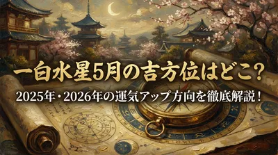 一白水星5月の吉方位はどこ？2025年・2026年の運気アップ方向を徹底解説！