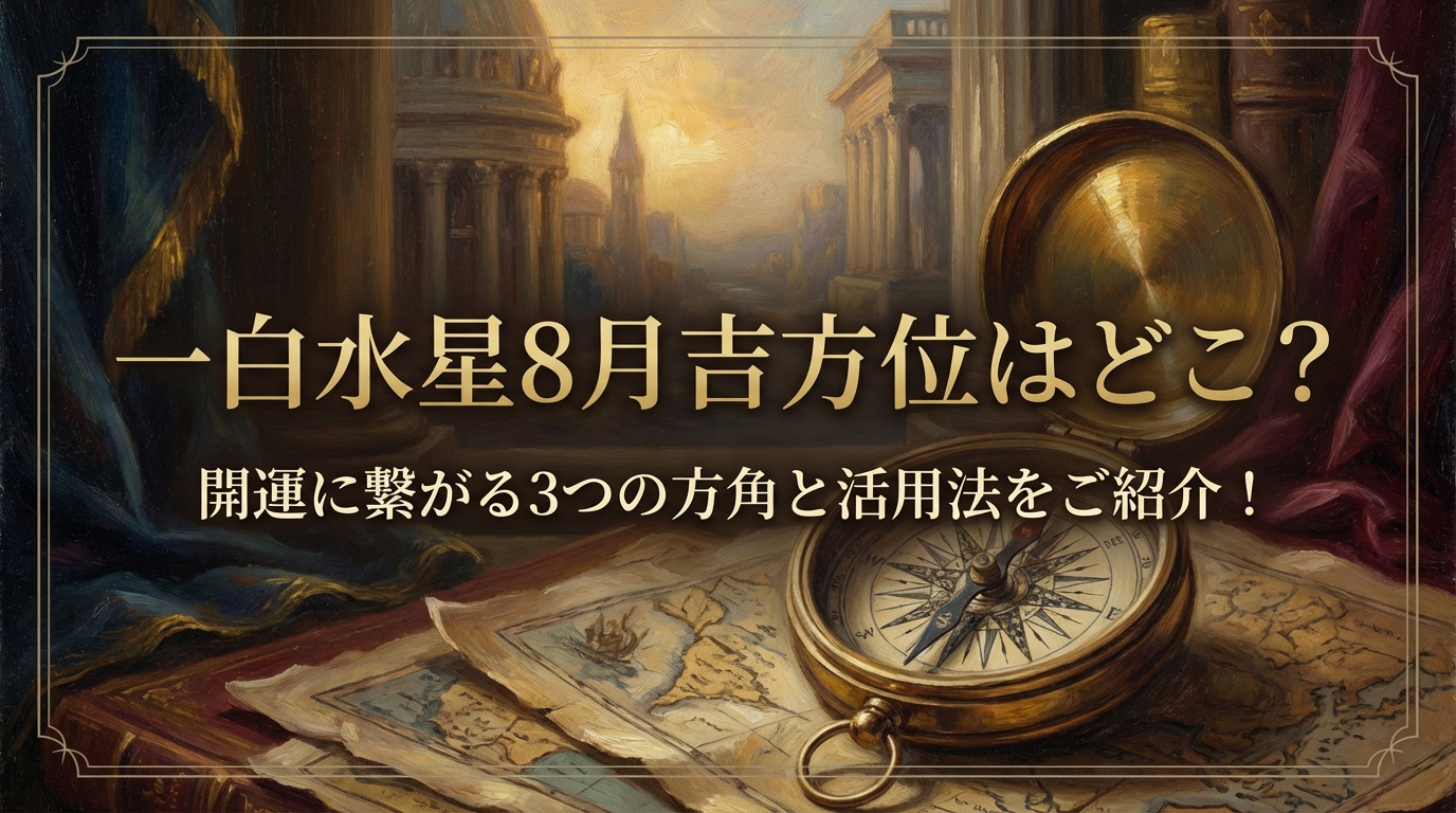 一白水星8月吉方位はどこ？開運に繋がる3つの方角と活用法をご紹介！