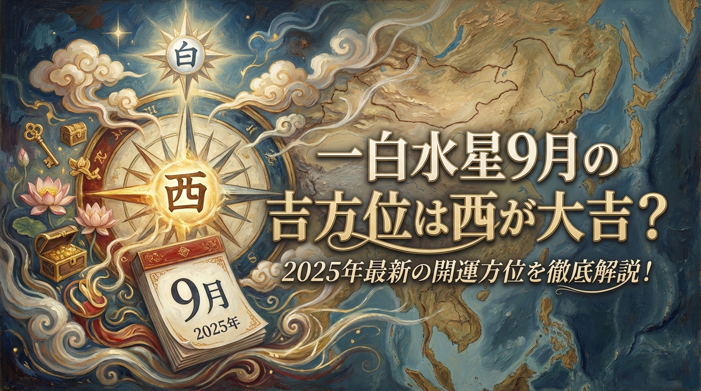 一白水星9月の吉方位は西が大吉？2025年最新の開運方位を徹底解説！