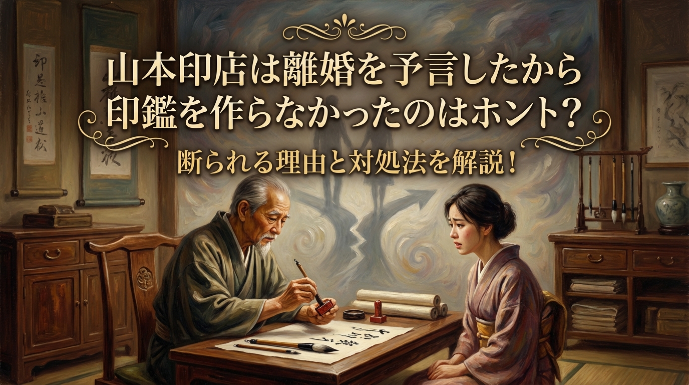 山本印店は離婚を予言したから印鑑を作らなかったのはホント?断られる理由と対処法を解説!