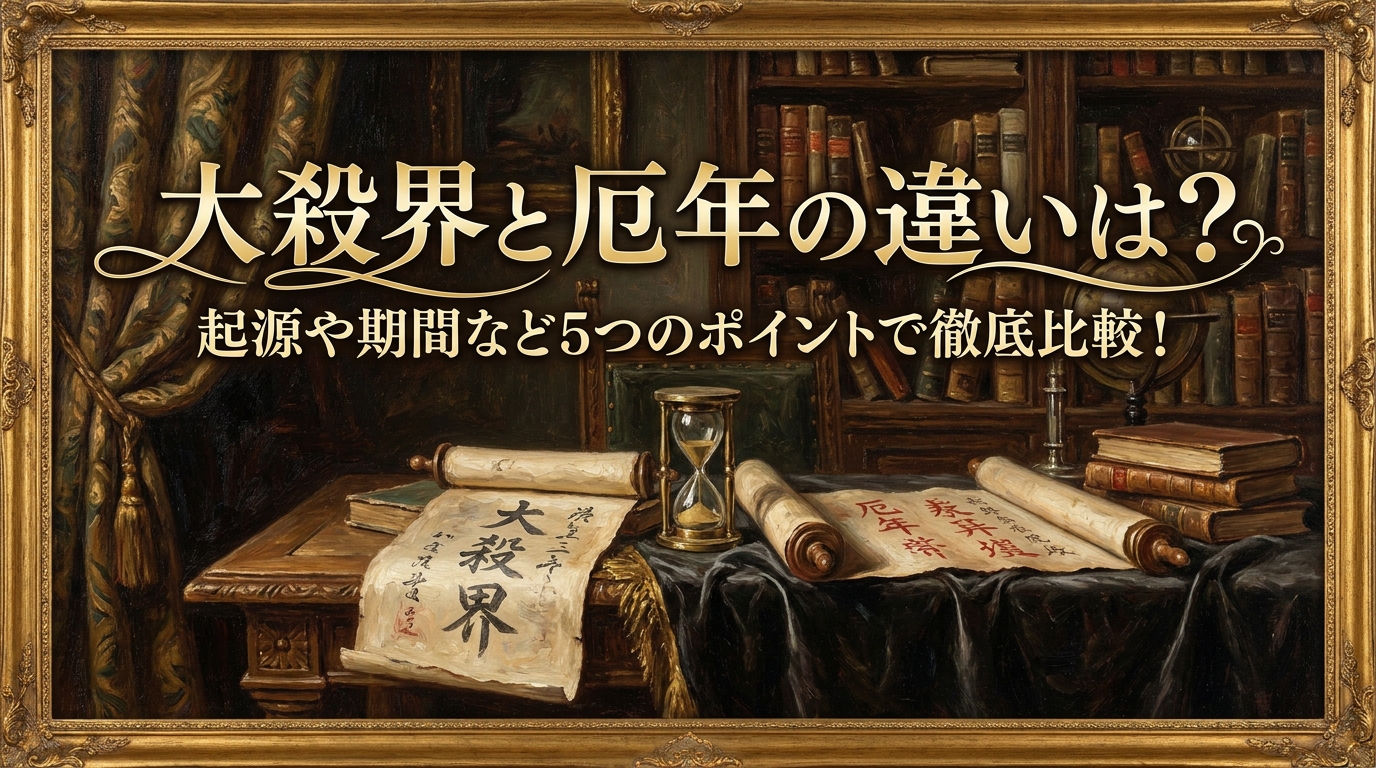 大殺界と厄年の違いは?起源や期間など5つのポイントで徹底比較!