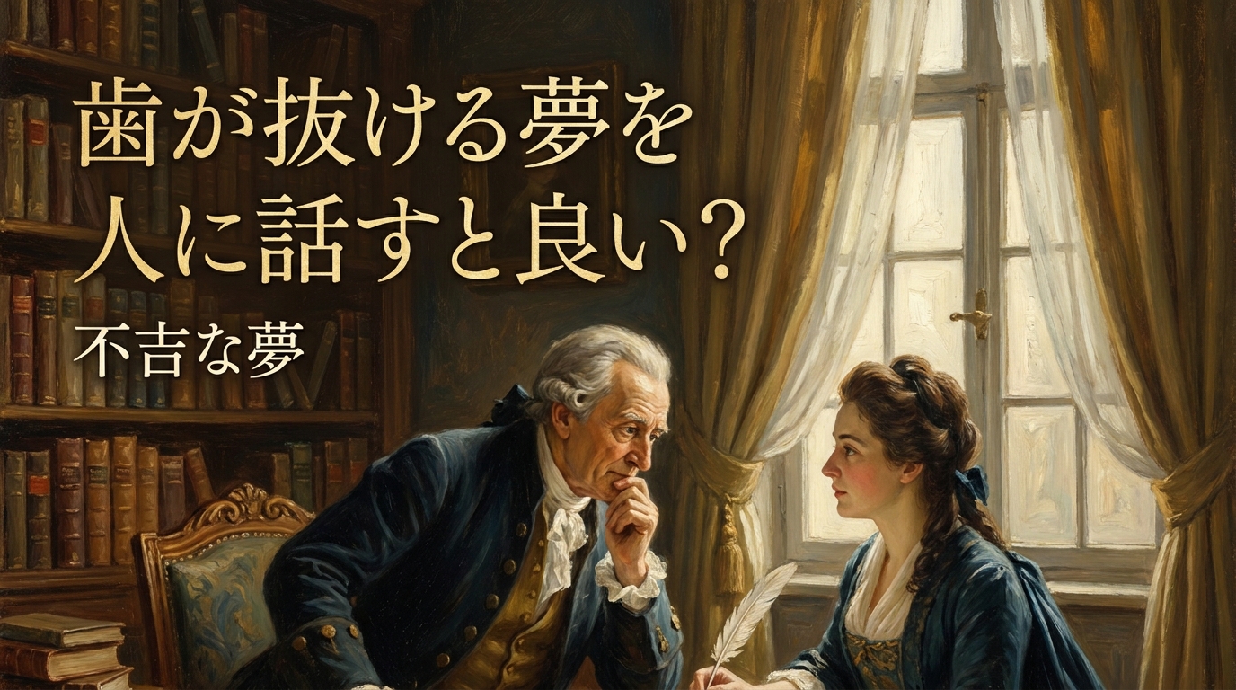 歯が抜ける夢を人に話すと良い?不吉な夢の意味と対処法を解説