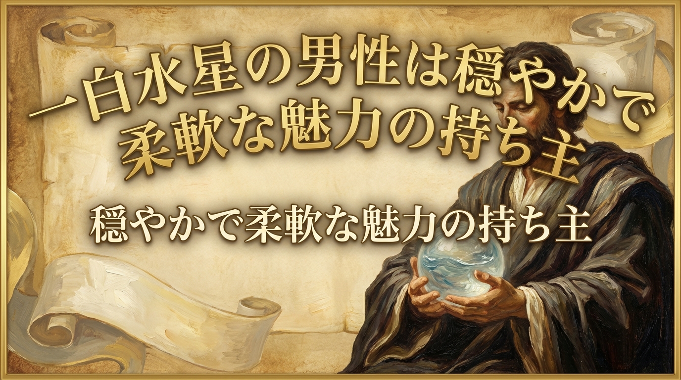 一白水星の男性は穏やかで柔軟な魅力の持ち主