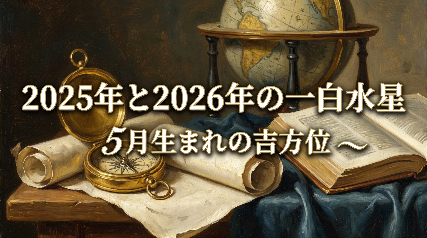 2025年と2026年の一白水星5月生まれの吉方位