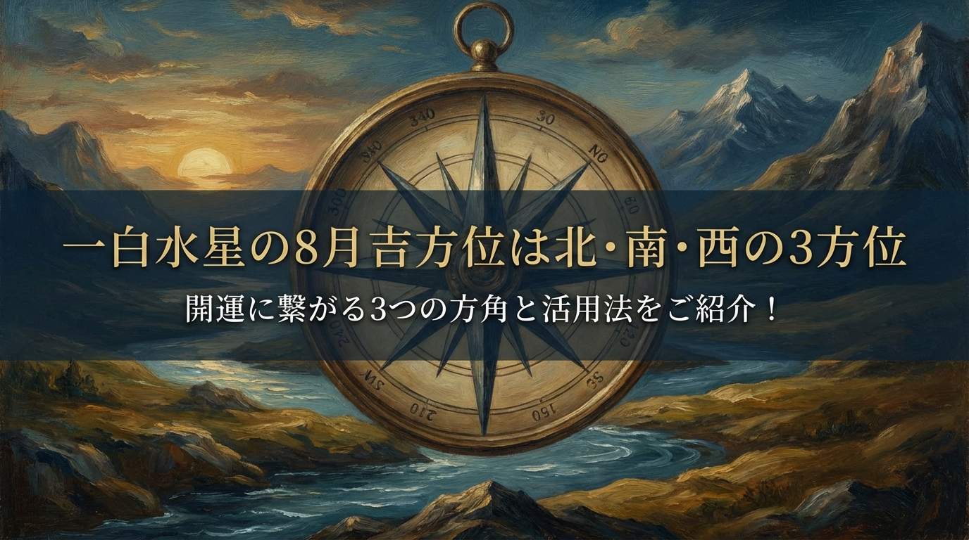 一白水星の8月吉方位は北・南・西の3方位