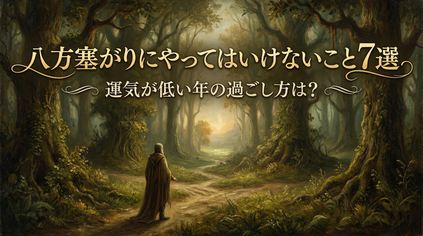 八方塞がりにやってはいけないこと7選