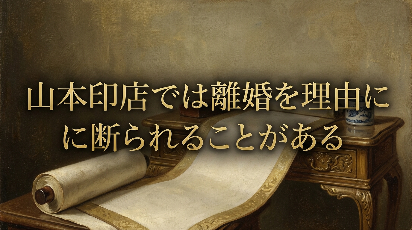 山本印店では離婚を理由に断られることがある
