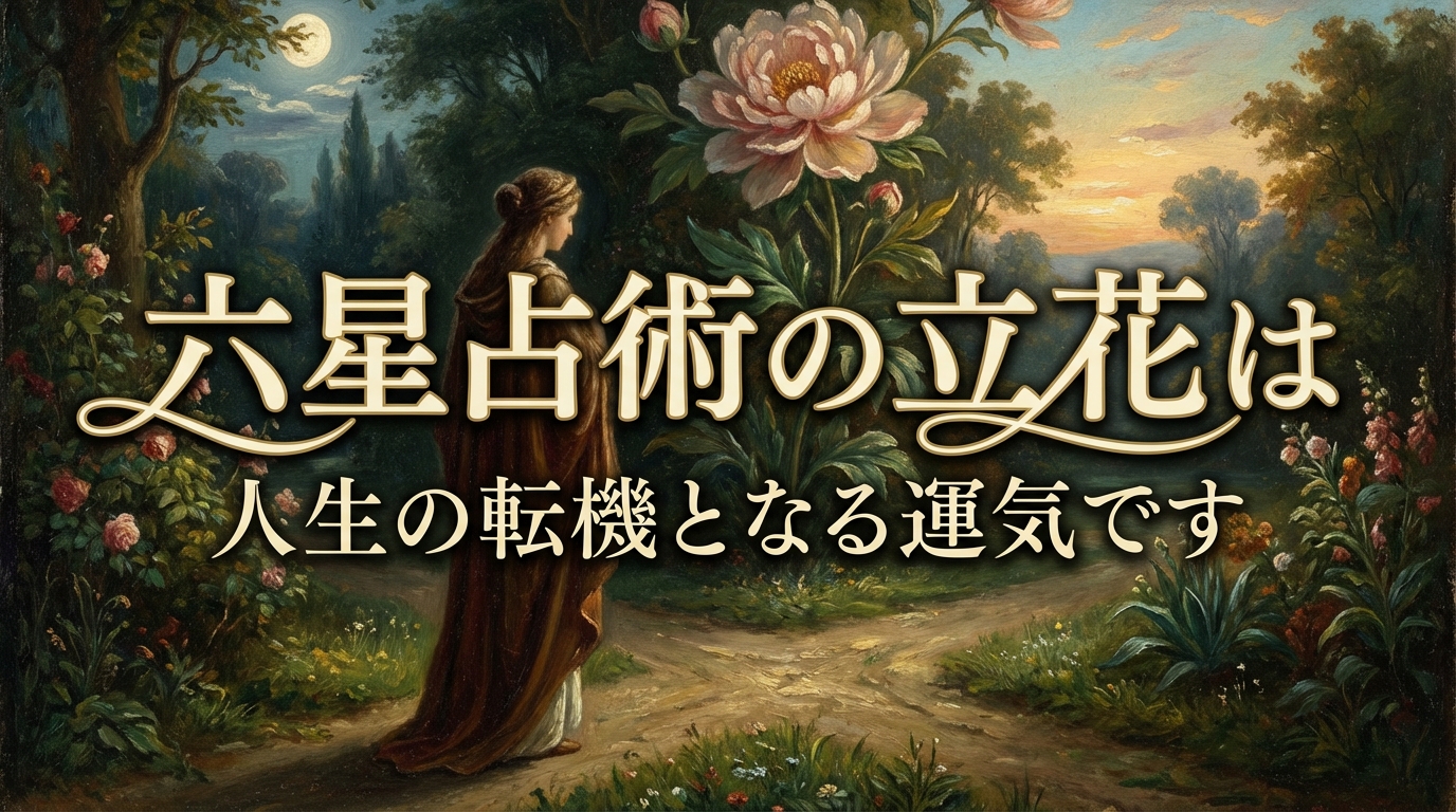 六星占術の立花は人生の転機となる運気です
