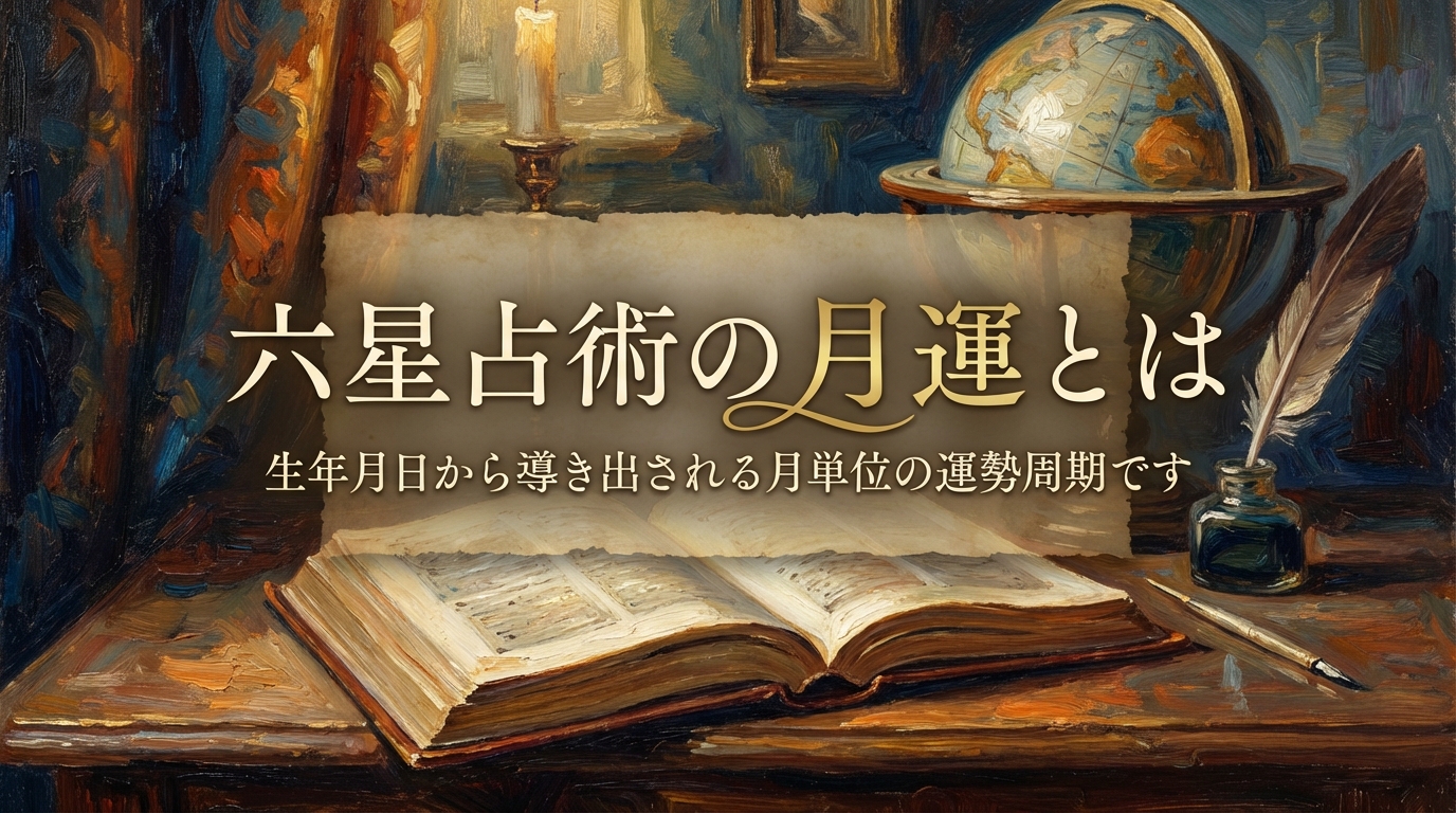 六星占術の月運とは生年月日から導き出される月単位の運勢周期です