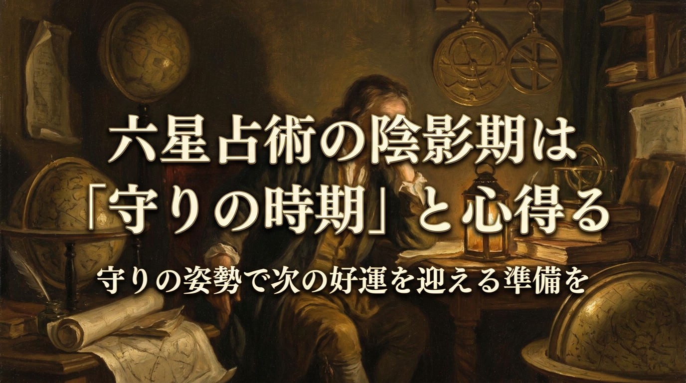 六星占術の陰影期は「守りの時期」と心得る