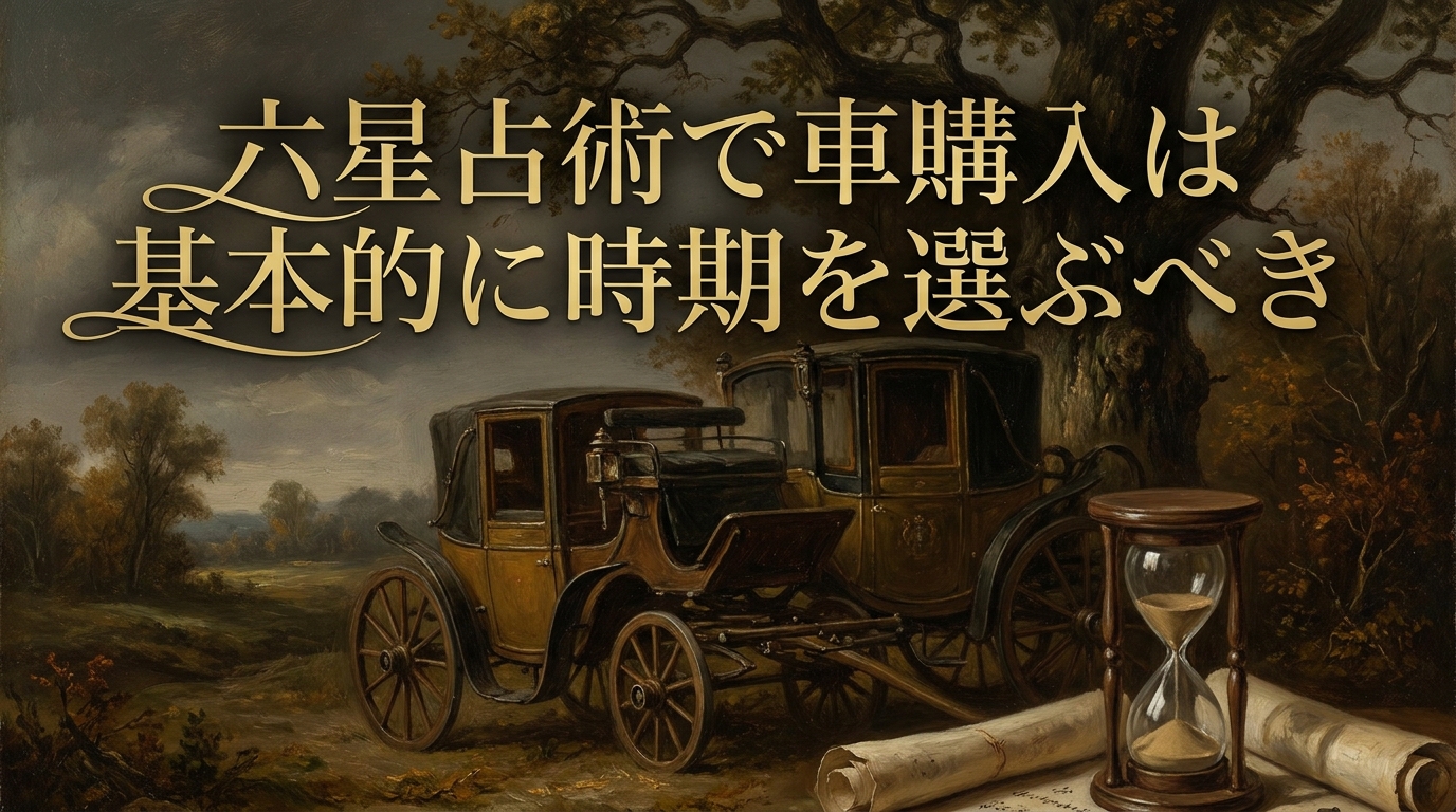 六星占術で車購入は基本的に時期を選ぶべき