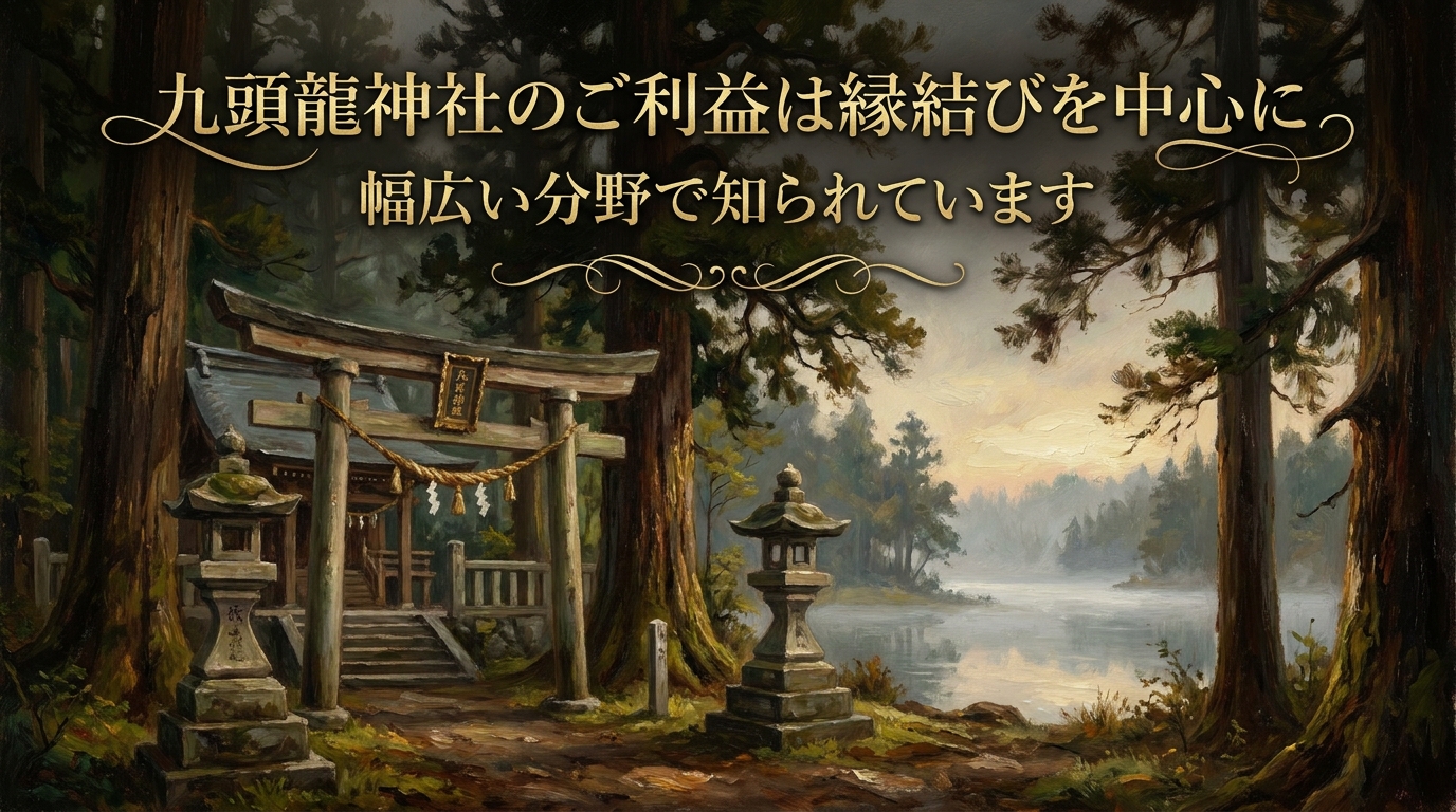 九頭龍神社のご利益は縁結びを中心に幅広い分野で知られています