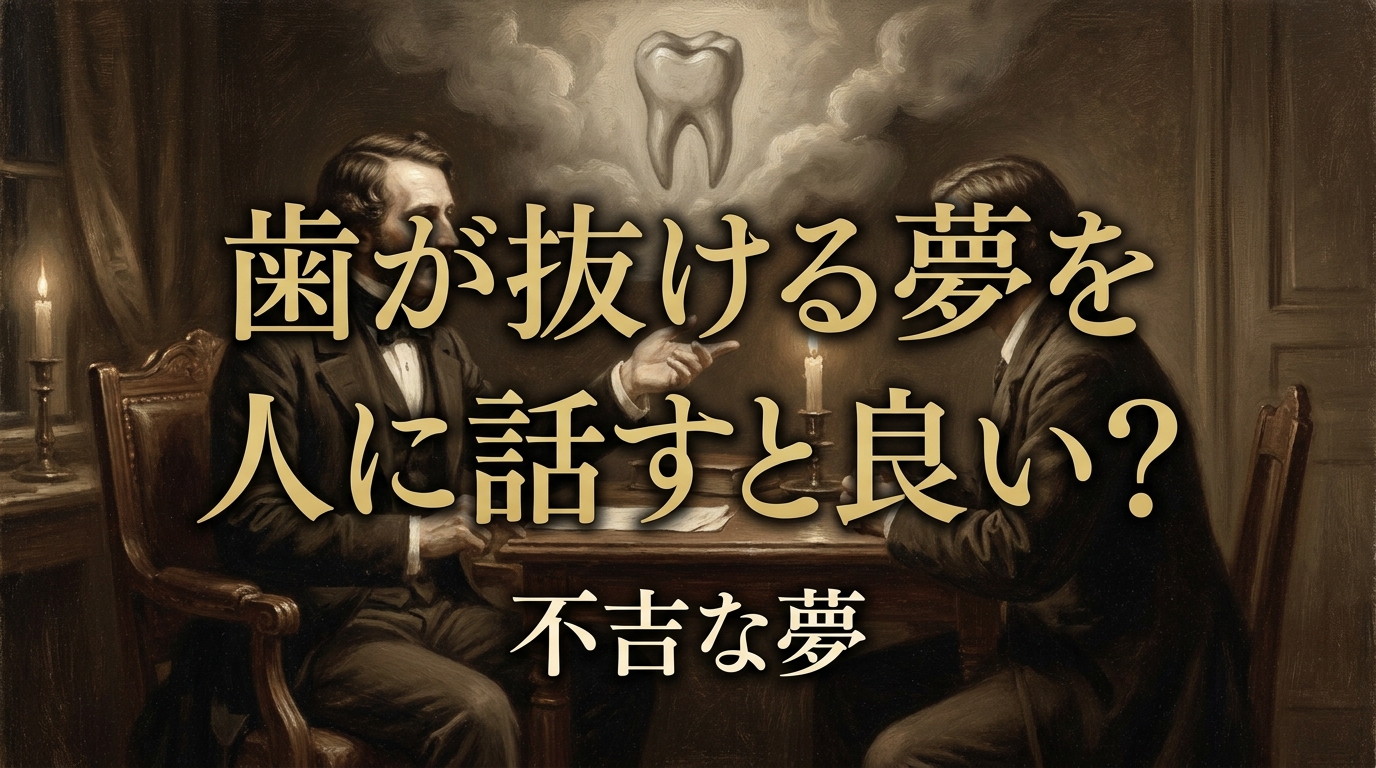 歯が抜ける夢を人に話すと良いと言われている